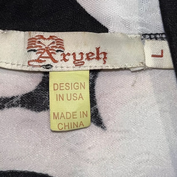 Aryeh Black Flowers DRESS Cold Shoulder A Line Stretchy Knit Mock Neck Flared L - Picture 2 of 11